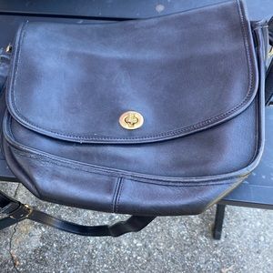 Black coach midsize handbag
